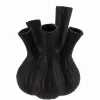 Aglio toeter vaas (tulpenvaas) mat zwart 20x25cm