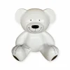 Beer beeld teddy zittend wit zwart 35 cm