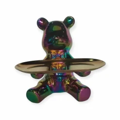 Beer met dienblad schaaltje beeld oily iriserend