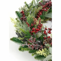 Bodi Kerstkrans met Dennenappels – H13 x Ø50 cm – Bordeaux