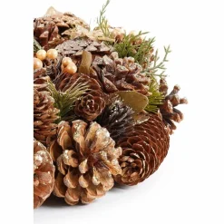 Brant Kerstkrans met Dennenappels – H9 x Ø45 cm – Bruin