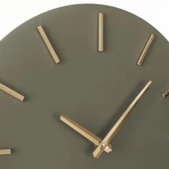 Brixen Wandklok – Ø36 cm – Donkergroen