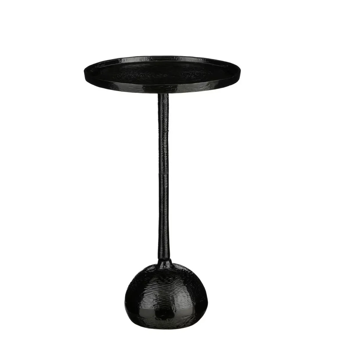 Colin Bijzettafel – H58 x Ø34 cm – Gerecycled Aluminium – 100% FSC – Zwart