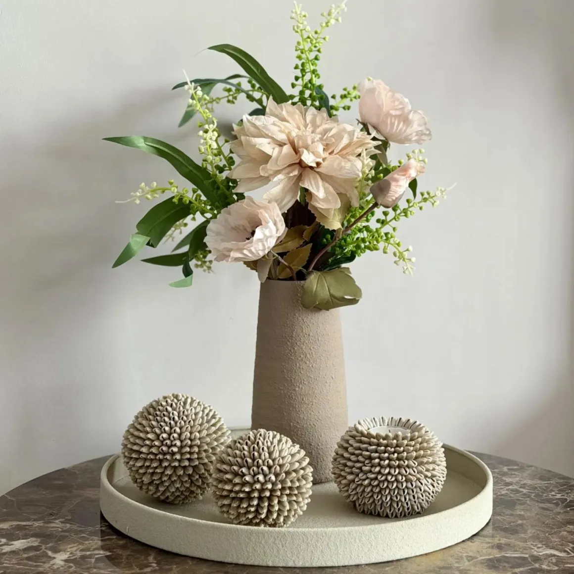 Complete tafel decoratie set japandi schelp