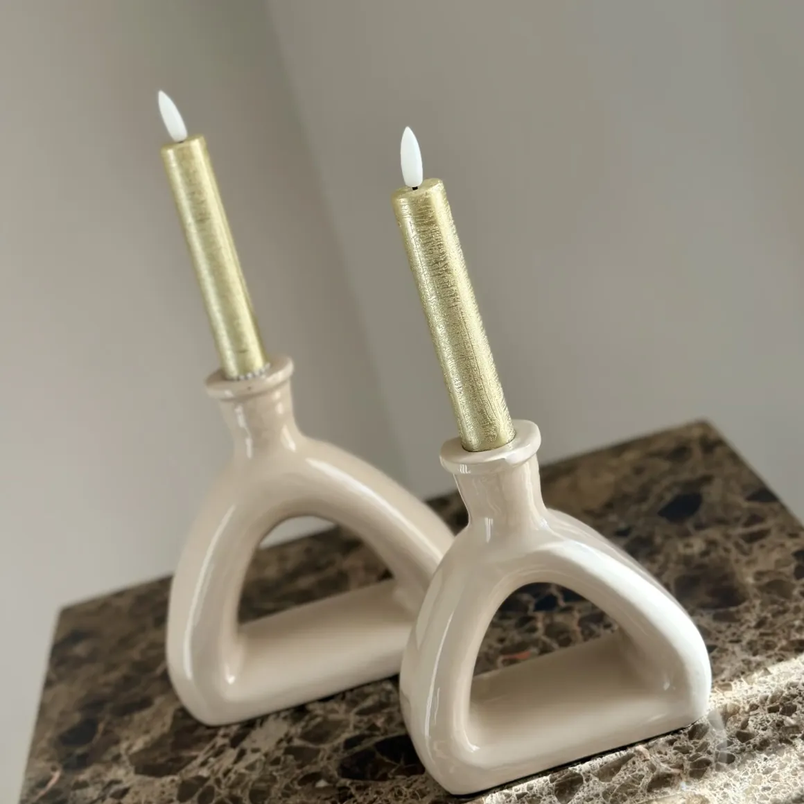 Complete woonaccessoires set kandelaren en led kaarsen