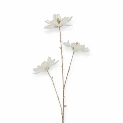 Countryfield kunstbloemen Magnolia creme parelmoer 81 cm