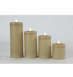 Countryfield Led Candle – Taupe – 7,5 x 20 cm