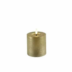 Countryfield LED Licht Kaars goud 10 x 10 cm