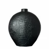 Croco vaas zwart 28 cm x 30 cm