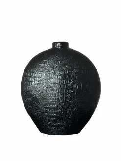 Croco vaas zwart 28 cm x 30 cm