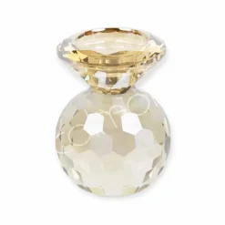 Crystal glas kaarshouder 7x7x9 cm – Colmore