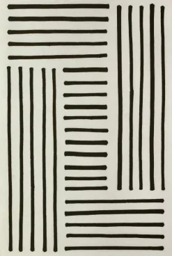 3D wanddecoratie beige zwart 83x123cm