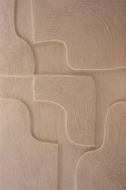 3D wanddecoratie organisch aardetint 80x120cm japandi