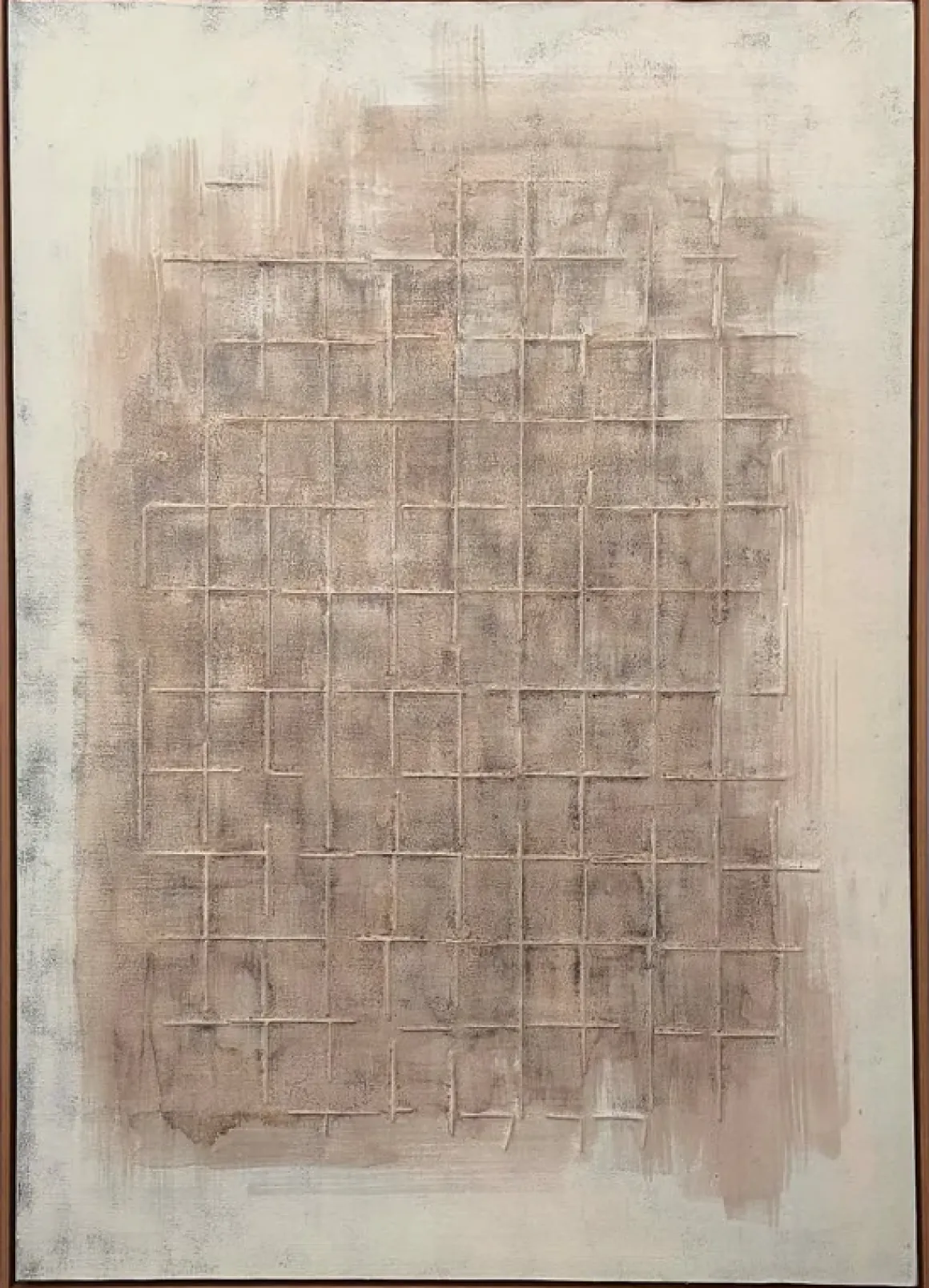 3D wanddecoratie 83x123cm met olieverf reliëf en frame