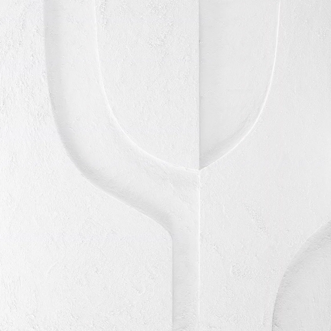 3D wanddecoratie 80x80cm Organisch wit