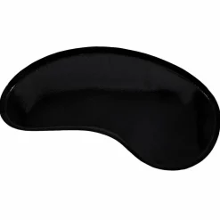 Decoratie dienblad kidney niervorm organisch Zwart 52x24x2cm