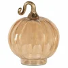 Decoratie Pompoen 15×18 cm goudkleurig glas