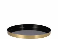 Decoratief Dienblad Marrakech 26×2 cm goud zwart