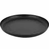 Decoratief rond dienblad hammered 30cm Zwart