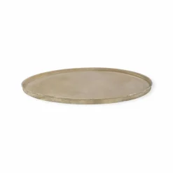 Dienblad rond goud mat metaal – 46x46x2 cm
