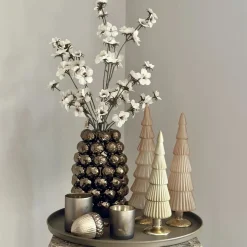 Dienblad rond taupe goud metaal – 2 afmetingen