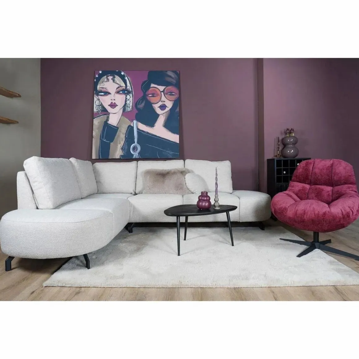 Fauteuil Charlie Bordeaux