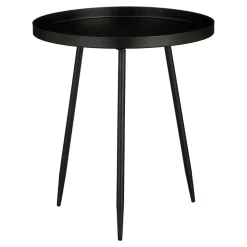 Flores Bijzettafel – H44 x Ø40 cm – Metaal – Zwart