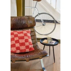 Flores Bijzettafel – H44 x Ø40 cm – Metaal – Zwart