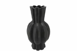 Garlic mat zwart high vaas 23x40cm