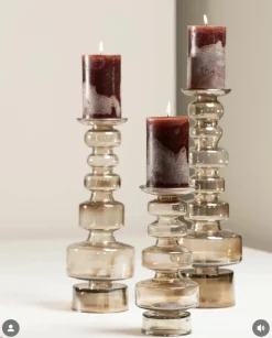 Glazen kandelaar chandelier brown luster