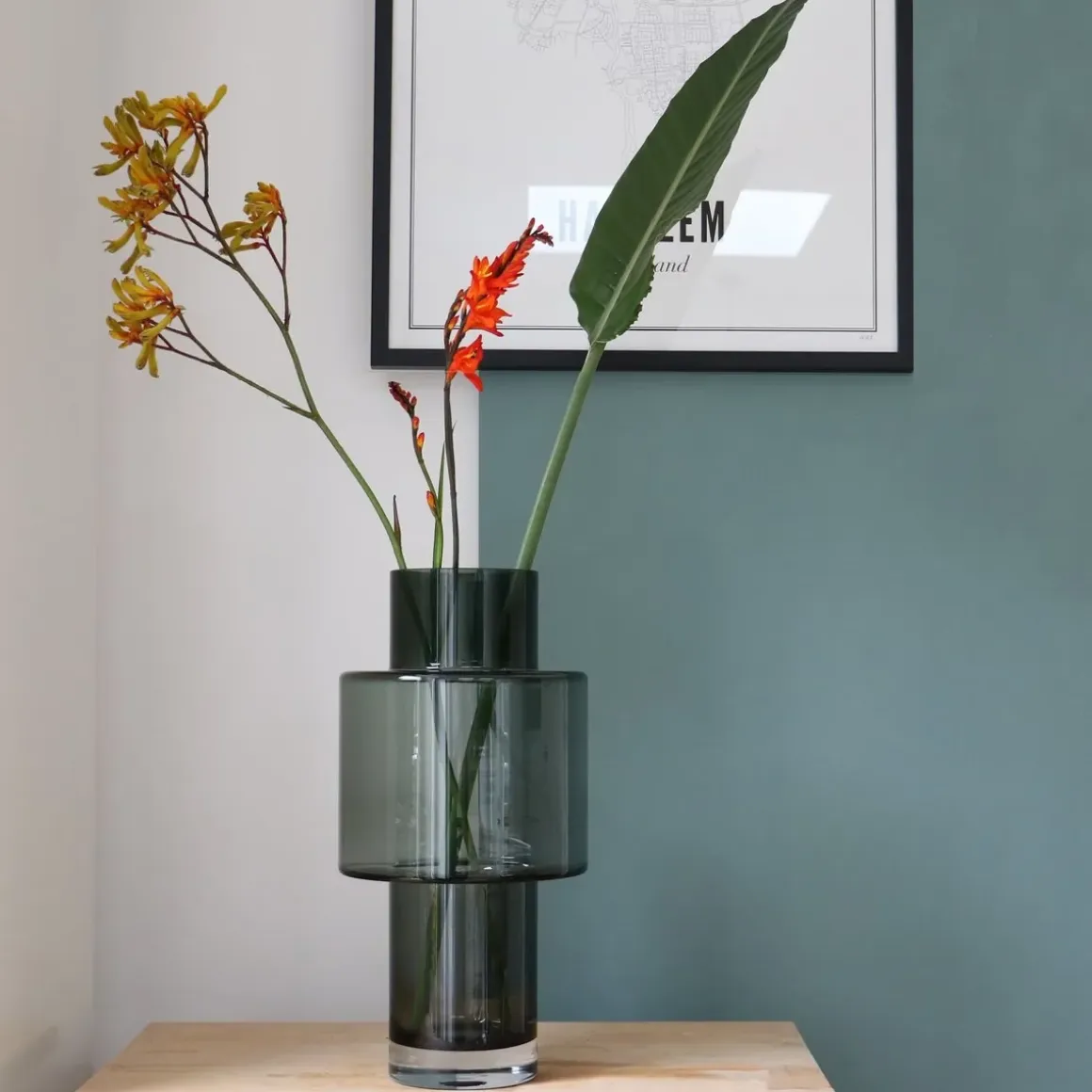 Glazen vaas Juba grey