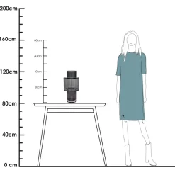 Glazen vaas Juba grey