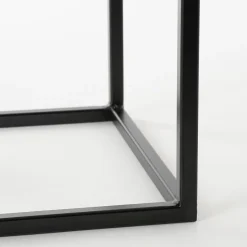Goa Bijzettafel – Set van 2 – L30 x B30 x H70 cm – Metaal – Zwart