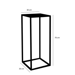 Goa Bijzettafel – Set van 2 – L30 x B30 x H70 cm – Metaal – Zwart