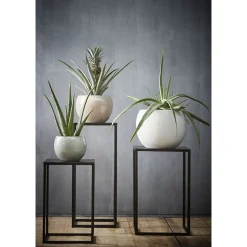 Goa Bijzettafel – Set van 2 – L30 x B30 x H70 cm – Metaal – Zwart