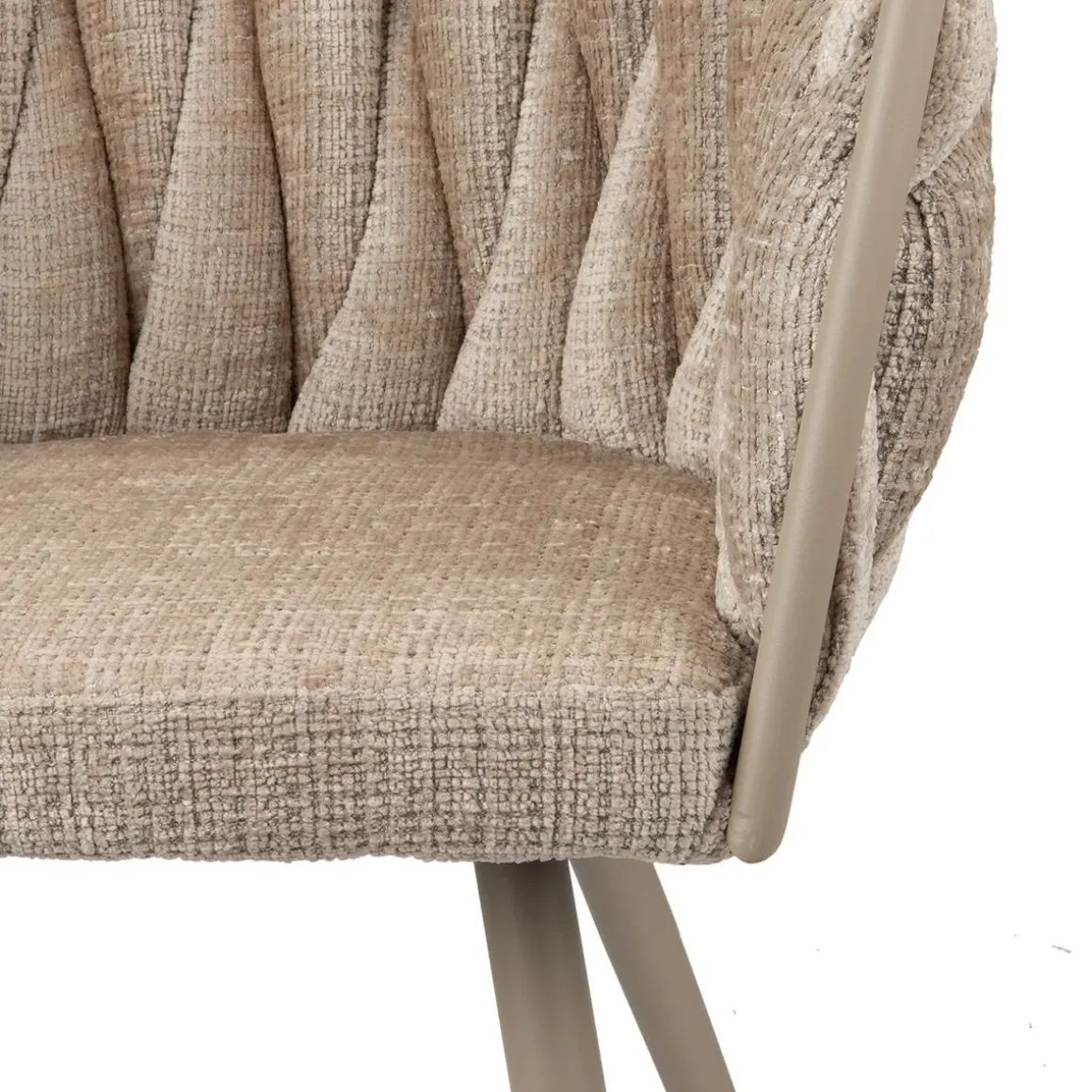 Golfstoel crème eetkamerstoel (set van 2)