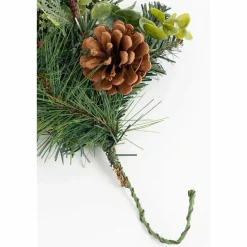 Harvey Guirlande met Dennenappels – L180 x B15 x H11 cm – Groen, Rood