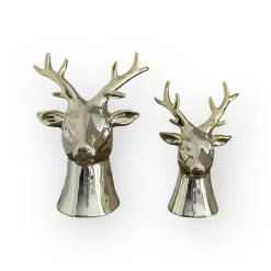 Hertenhoofd goud 2 afmetingen