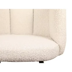 High five luxe eetkamerstoelen wit parelmoer (boucle) (Set van 2)