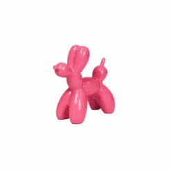 HV Hond ballon beeld Neon Pink Roze – 19×18,5×18,5cm