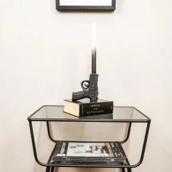 HV kandelaar Gun pistool mat Zwart