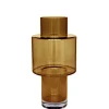 Juba cognac Ø20 x H40 cm glazen vaas
