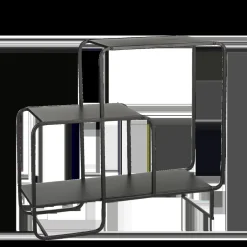 Jules Wandkast – L70 x B30 x H76 cm – Metaal – Zwart