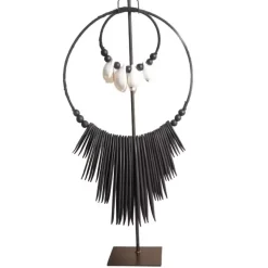 K33 Zwarte Octo Ketting schelp ornament op voet standaard L