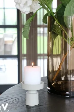 Kaarshouder beige ivory Piura XS Ø9 x H10 cm – vase the world