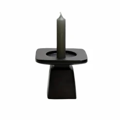 Kaarshouder Calama S zwart L12 x B12 x H10 cm – Vase the world