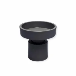 Kaarshouder zwart Piura XS Ø9 x H10 cm – vase the world