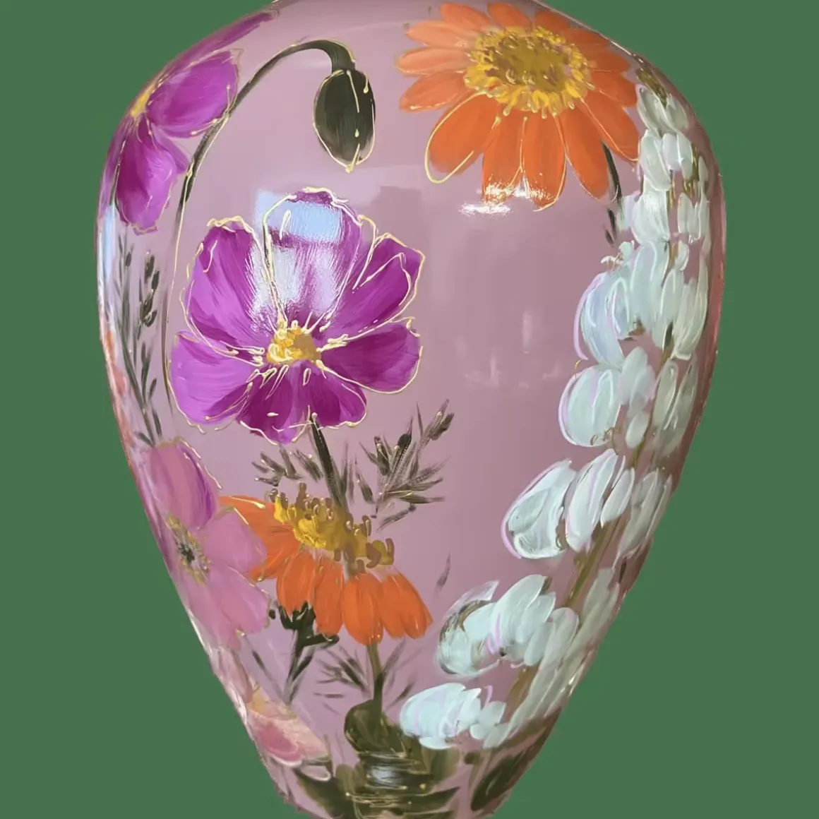 Kander luxe vaas flowermix mauve