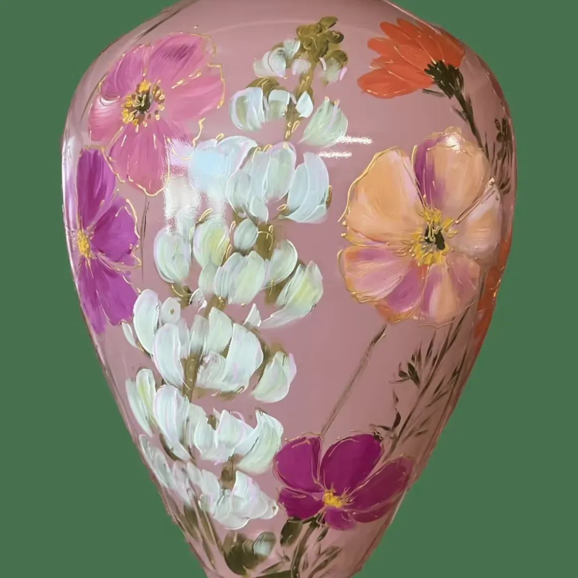 Kander luxe vaas flowermix mauve