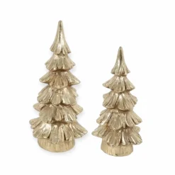 Kerst decoratie goud beeld kerstboom – 2 maten